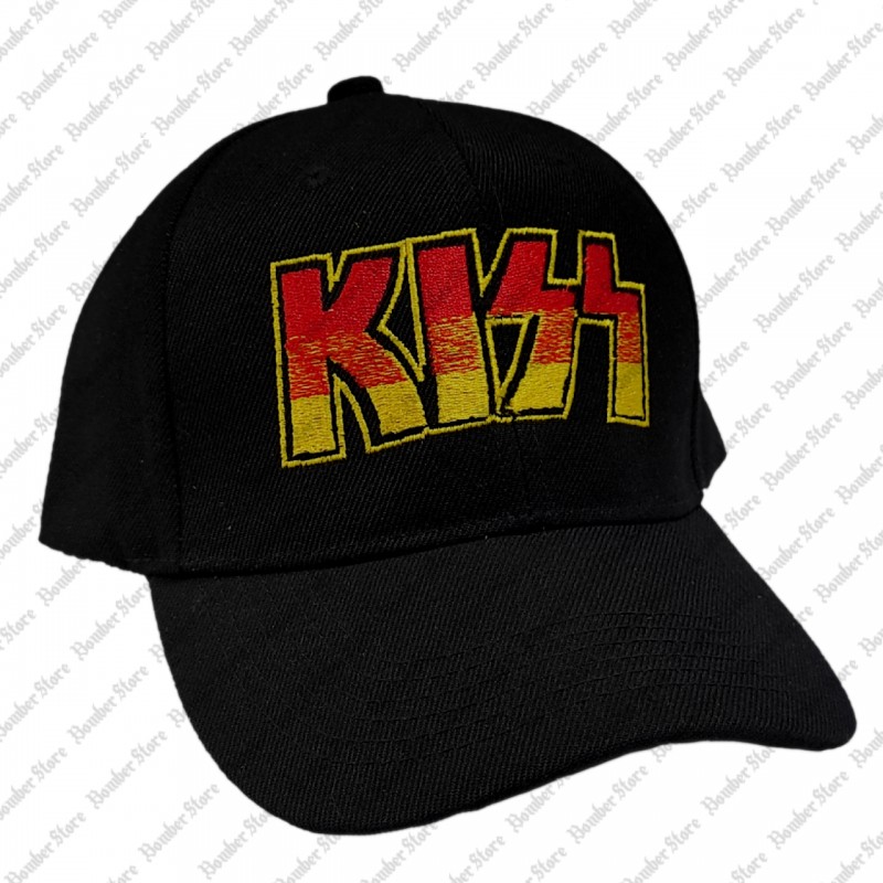 Kiss logo rojo/amarillo (Gorra) - Bomber Store la tienda rock y rockera en Colombia