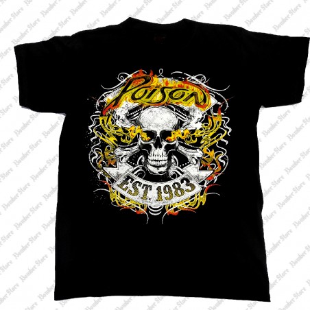 Poison - Est 1983 (Camiseta) - Bomber Store la tienda Rock y Rockera desde Medellin