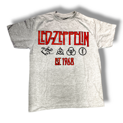 Led Zeppelin - Est 1968 Gris (Camiseta) - Bomber Store: la tienda del ROCK en Medellin y Colombia!