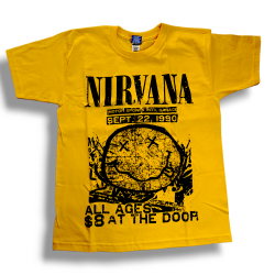 Nirvana Amarilla (Camiseta) - Bomber Store: la tienda Rock y Rockera.