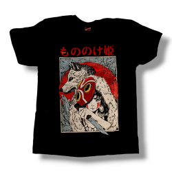 Princesa Mononoke (Camiseta) - Bomber Store: la tienda Rock y Rockera.